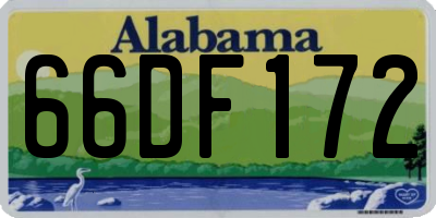 AL license plate 66DF172