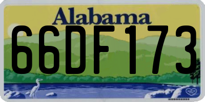 AL license plate 66DF173