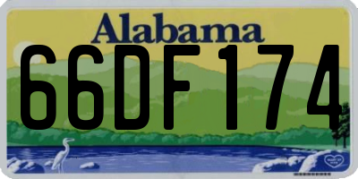 AL license plate 66DF174