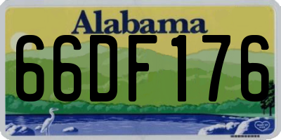 AL license plate 66DF176