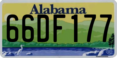 AL license plate 66DF177