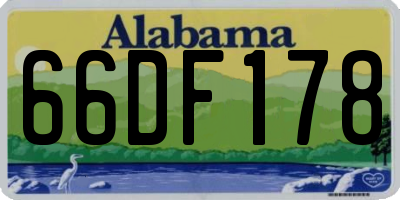 AL license plate 66DF178