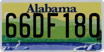 AL license plate 66DF180