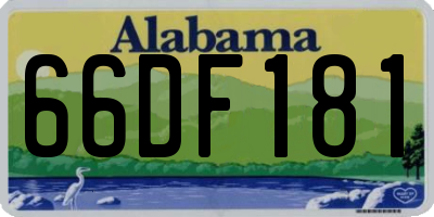 AL license plate 66DF181