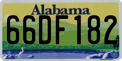 AL license plate 66DF182