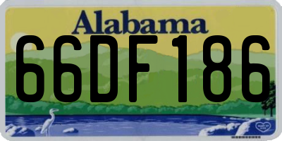 AL license plate 66DF186