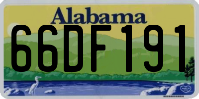 AL license plate 66DF191