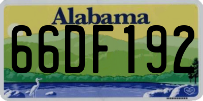 AL license plate 66DF192