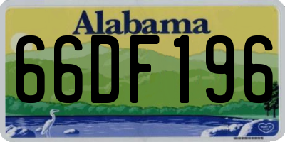 AL license plate 66DF196
