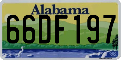 AL license plate 66DF197