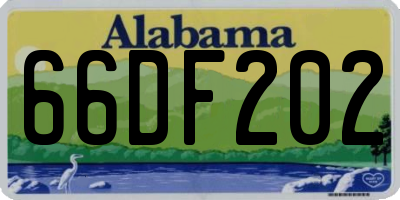 AL license plate 66DF202