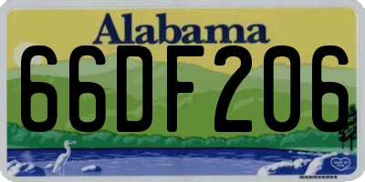 AL license plate 66DF206