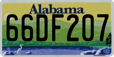 AL license plate 66DF207