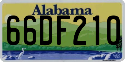 AL license plate 66DF210