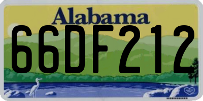 AL license plate 66DF212
