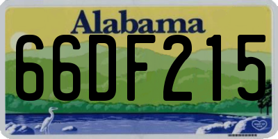 AL license plate 66DF215