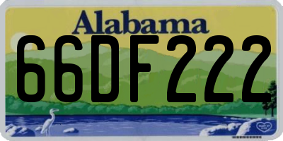 AL license plate 66DF222