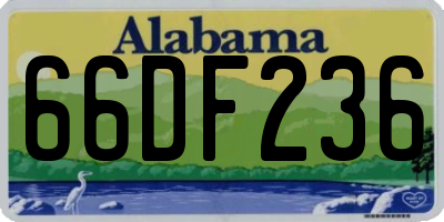 AL license plate 66DF236