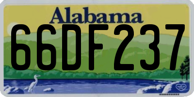 AL license plate 66DF237