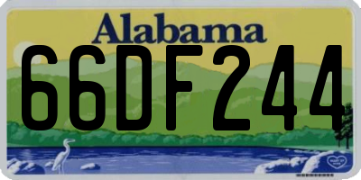 AL license plate 66DF244