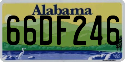 AL license plate 66DF246