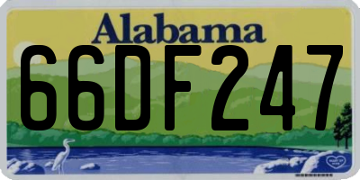 AL license plate 66DF247