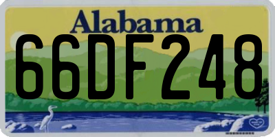 AL license plate 66DF248
