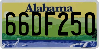 AL license plate 66DF250