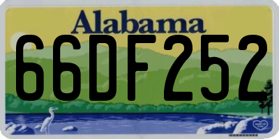 AL license plate 66DF252