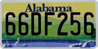 AL license plate 66DF256