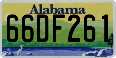 AL license plate 66DF261