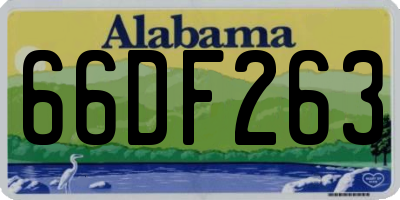 AL license plate 66DF263