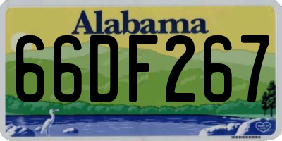 AL license plate 66DF267
