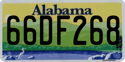 AL license plate 66DF268