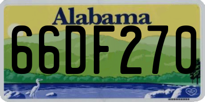 AL license plate 66DF270