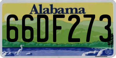 AL license plate 66DF273