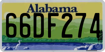 AL license plate 66DF274