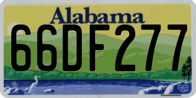 AL license plate 66DF277