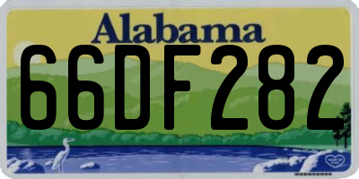 AL license plate 66DF282