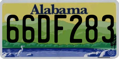 AL license plate 66DF283