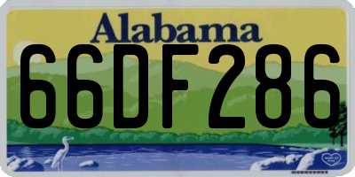AL license plate 66DF286