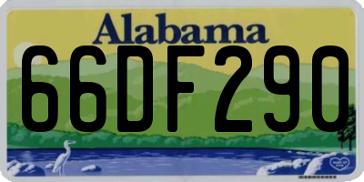AL license plate 66DF290