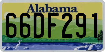 AL license plate 66DF291