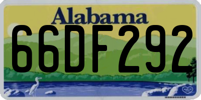 AL license plate 66DF292