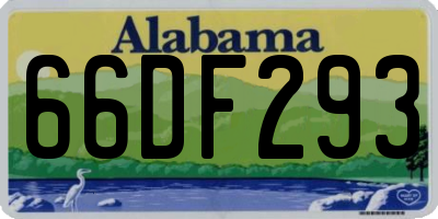 AL license plate 66DF293
