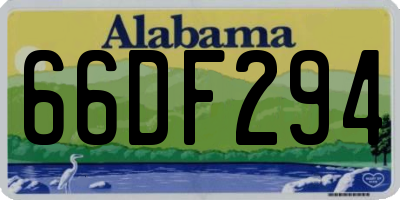 AL license plate 66DF294