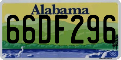 AL license plate 66DF296