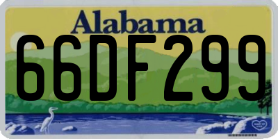 AL license plate 66DF299