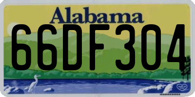 AL license plate 66DF304