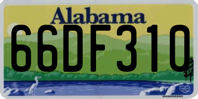 AL license plate 66DF310